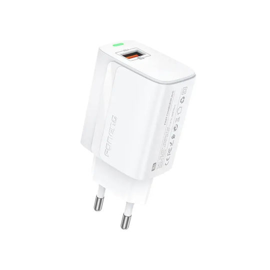 Foneng Φορτιστής Χωρίς Καλώδιο με Θύρα USB-A 18W Quick Charge 2.0 Λευκός (EU64)