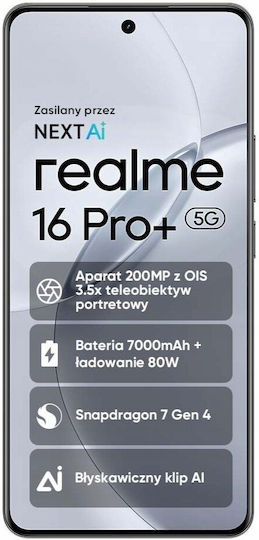 Realme 16 Pro+ 5G Dual SIM (8GB/256GB) Gray