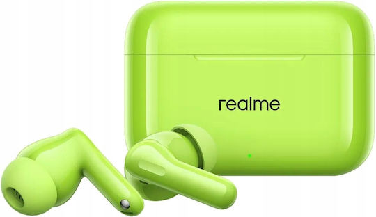 Realme T200 In-ear Bluetooth Handsfree Ακουστικά με Αντοχή στον Ιδρώτα και Θήκη Φόρτισης Neon Green