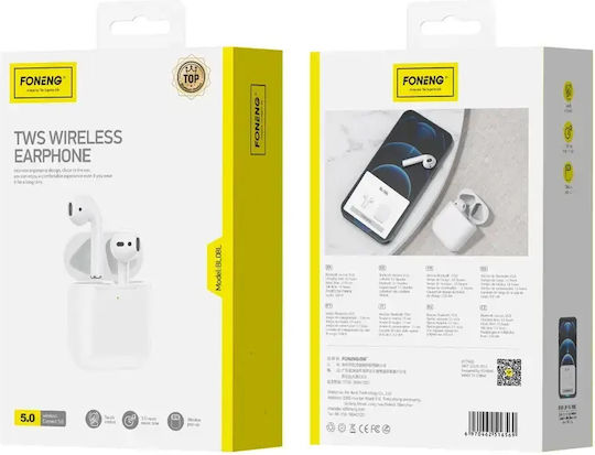 Foneng BL08L Earbud Bluetooth Handsfree Căști cu Carcasă de Încărcare Alb