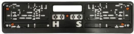 Race Axion Car License Plate Frame Plastic 10 x 10cm Black 1pcs