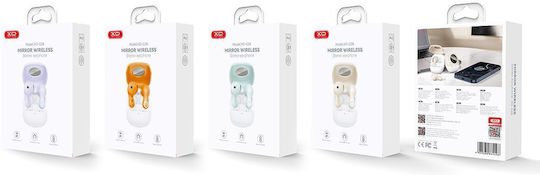 XO G28 Earbud Bluetooth хендсфри Слушалки с Кутийка за Зареждане Оранжев