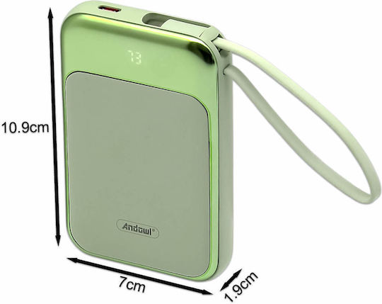Andowl Q-CD702 Power Bank 15000mAh with USB-C Port White