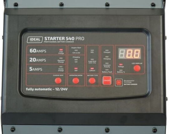I-starter 540 Pro Εκκινητής & Φορτιστής Μπαταρίας Αυτοκινήτου 12/24V