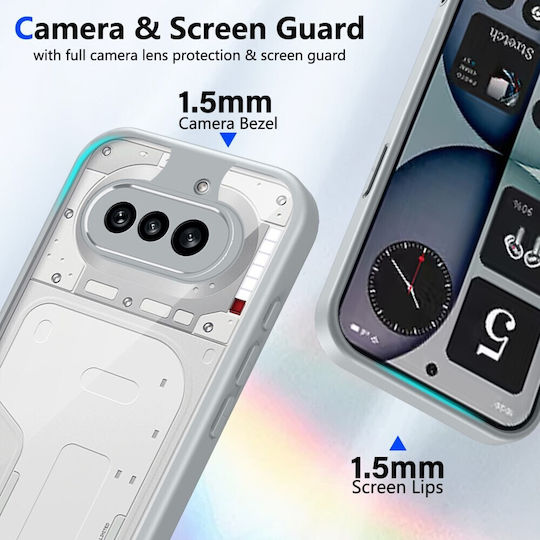 Farbe Rahmen Rückseite Kunststoff Grau (Nichts Phone (4a))