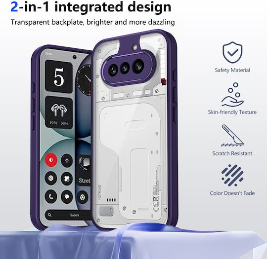 Farbe Rahmen Rückseite Kunststoff Lila (Nichts Phone (4a))