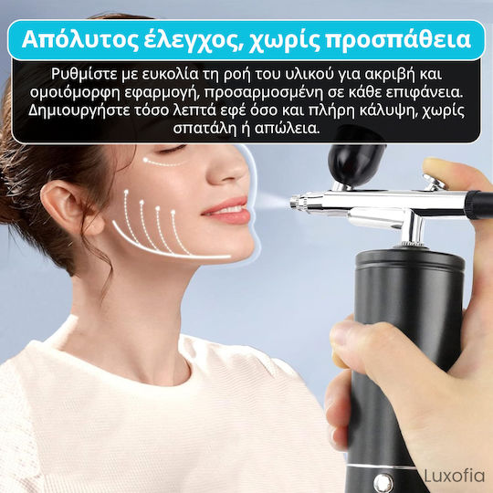 Aerograf Airbrush cu recipient 35ml și compresor Bec 0.3mm Presiune 1.8bar Baterie Chitare electrice
