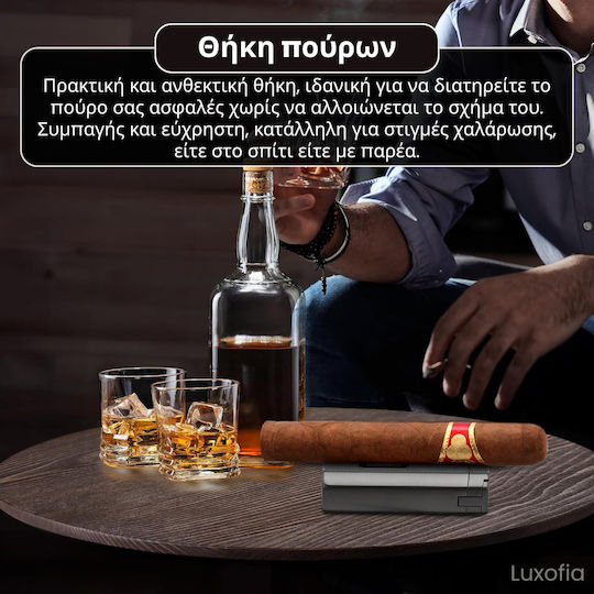 Δερμάτινος Υγραντήρας 6 Πούρων 4x2x8εκ.