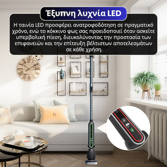 Perie Electrică Rotativă pentru Curățare Bucătărie Baie Podele Ferestre Mașină 7 Capete 120 Minute Durată Baterie 330 Rpm 2 Viteze Mâner Extensibil 138 Cm Reîncărcabilă Usb Aluminiu Negru