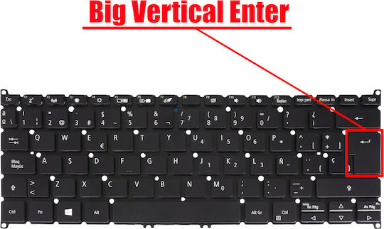 Spanish Laptop Keyboard For Acer Swift 3 Sf314-54 Sf314-54g Sf314-56g Sf314-56 Sf314-58g Nk.i1313.0bu Nk.i1313.0us 6b.gyrn1.008 Es Without Frame Black Code 40889esnofrtype2