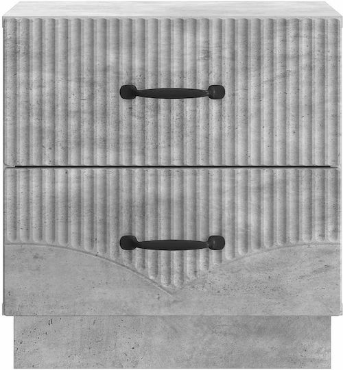 Κομοδίνο Ξύλινο Γκρι 43x34.5x44.5cm