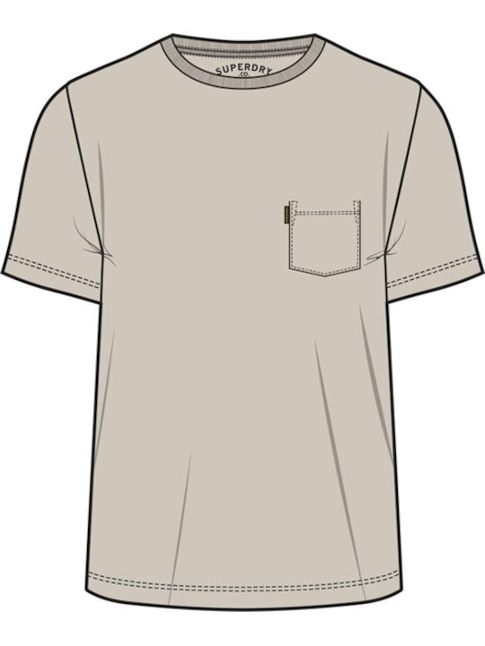 Superdry Pocket T-Shirt Graues Herrenblusen