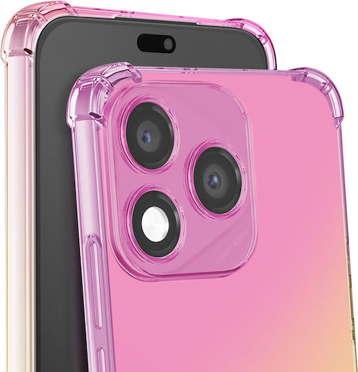 Enkay Калъф Honor 400 Lite Меки Подсилени Ъгли Градиентен Дизайн Шампанско Розов