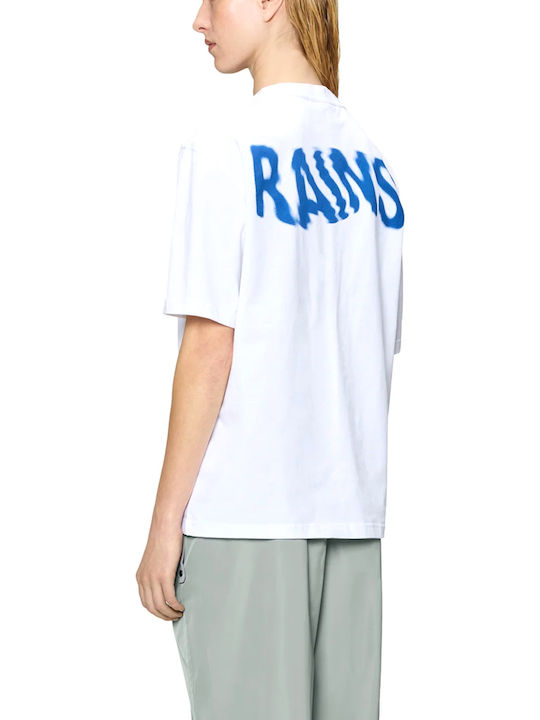 Rains Rains Herrenblusen Kurzarm T-Shirts Weiß