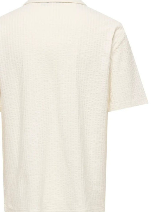 Polo Short Sleeve Blouse Ecru