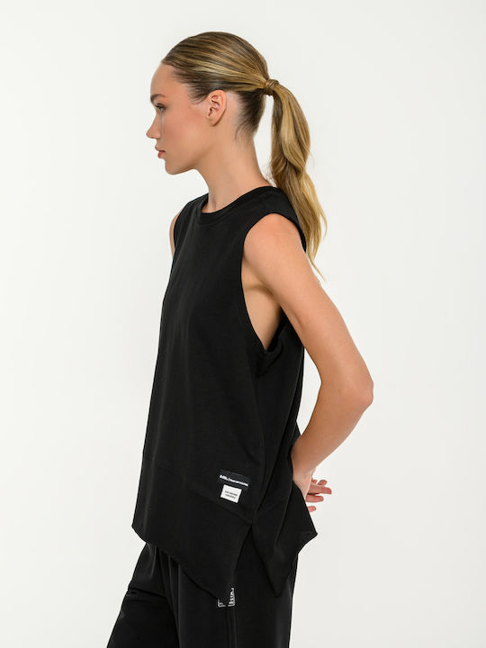 BodyTalk Women's Cotton Sleeveless Black Top