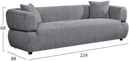 Τριθέσιος Υφασμάτινος 229x88x68εκ. Τριθέσιος Υφασμάτινος 229x88x68εκ.