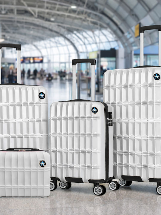 Provitera Provitera Hart Gepäck Weiß mit 4 Rädern Koffer-Set 4 Stück