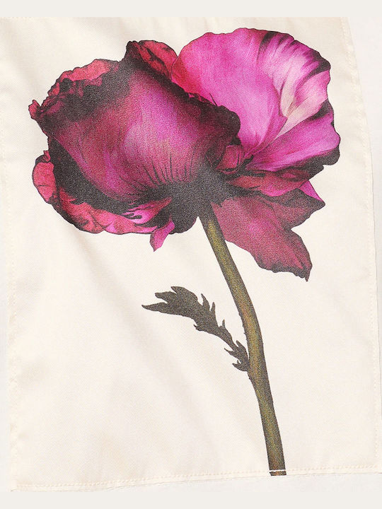 Women's T-shirt Floral Ecru