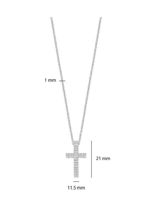 Ti Sento Damenkreuz aus Silber mit Kette