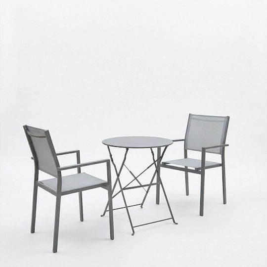 Dining Set 3 Pieces Anthracite Dining Set 3 Pieces Anthracite