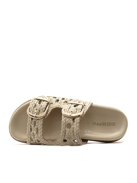 Ogunquit Leather Women's Flat Sandals Ecru