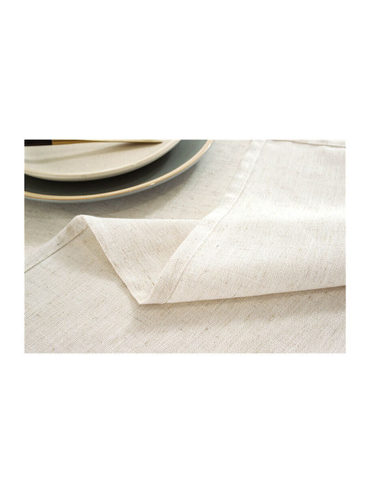 FRIPIA Față De Masă Din In Cu Broderie Argintie 135x220cm