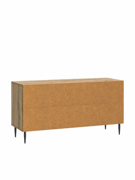 TV Stand Metal & Brown Wood L99xW34.5xH50cm