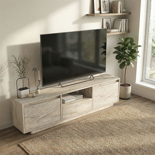 Έπιπλο Τηλεόρασης Lumbera Μπεζ Μ160xΠ29.5xΥ42cm