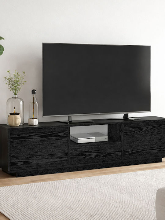 Έπιπλο Τηλεόρασης Lumbera Μαύρο Μ160xΠ29.5xΥ42cm