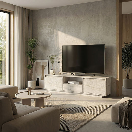 Έπιπλο Τηλεόρασης Lumbera Μπεζ Μ160xΠ29.5xΥ42cm