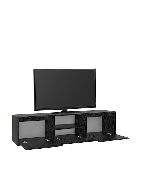 Έπιπλο Τηλεόρασης Lumbera Μαύρο Μ160xΠ29.5xΥ42cm