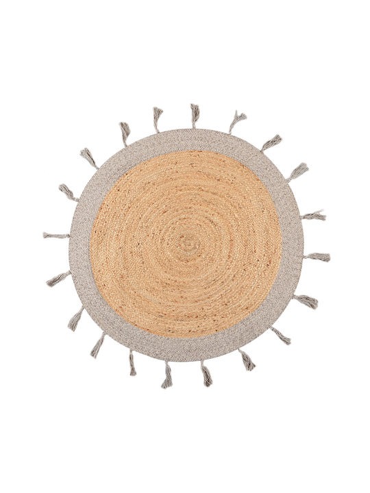 Handgefertigter Sommer Jute Wohnzimmer Teppich mit Fransen Breite 150cm Weiß Handgefertigter Sommer Jute Wohnzimmer Teppich mit Fransen Breite 150cm Weiß