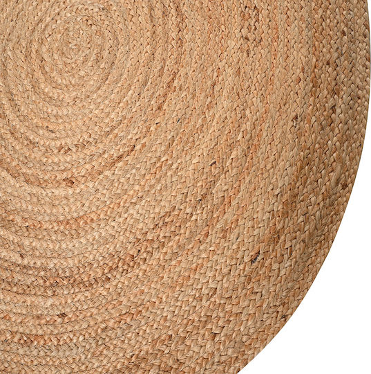 Handmade Round Summer Wicker Beige Rug Φ150cm