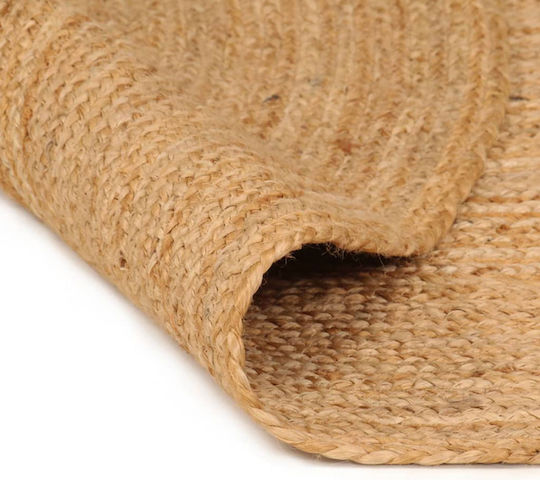 Handmade Round Summer Wicker Beige Rug Φ150cm