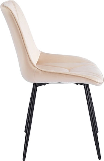 Silvia Ess- und Küchenstühle Samt Beige 51x58x87cm