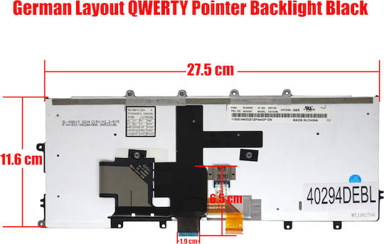 Deutsche Laptop-Tastatur Für Laptop German Laptop-Tastatur Lenovo Thinkpad X230s 20a3 20ag 20ah X240 20al 20am X250 20cl 20cm X260 20f5 20f6 X270 20hm 20k5 04y0930 04y0968 Sn20l82662 De Pointer Hintergrundbeleuchtung Schwarz Код.40294debl
