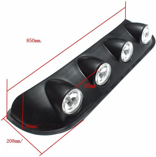 Set 4 Proiectoare Led Angel Eyes Montaj Pe Capotă Acoperiș Alimentare 12v Lungime 85cm Proiectate Pentru Vehicule Off-road