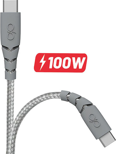 Force Power Ултра-усилен USB C USB C Кабел 2м 5A Сив