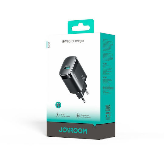Joyroom Charger with USB-A Port and USB-C Cable 18W Black (JR-TF4)