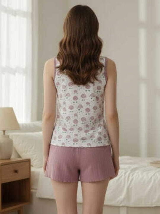 Prive Underwear Set Pijamale Dama De Vară Din Bumbac Roz