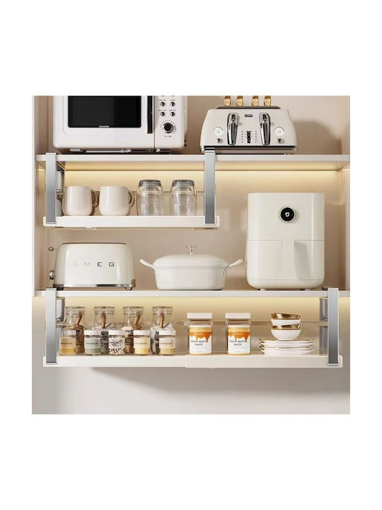 Wall Mounted Metallic Spice Organizer Grey