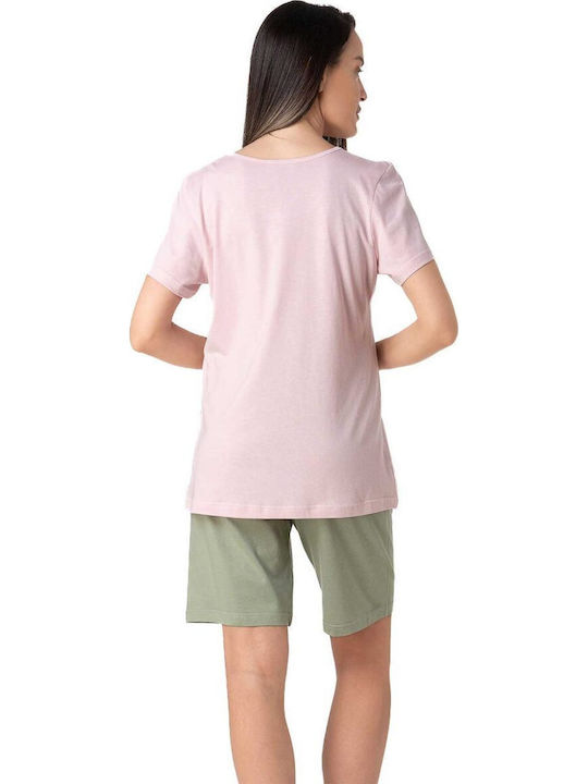 Relax Lingerie Summer Women's Cotton Pyjama Set Pink