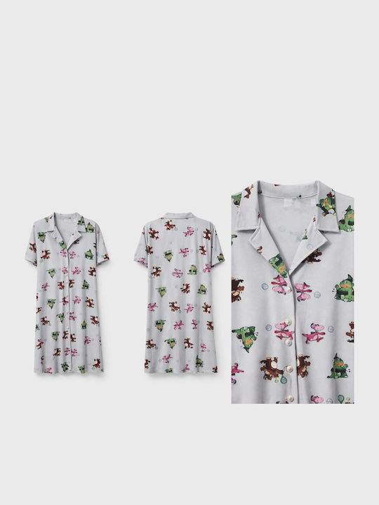 Giota Sommerliches Damen-Schlafanzug-Set Ecru