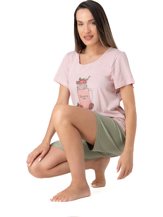 Relax Lingerie Summer Women's Pyjama Set Pink
