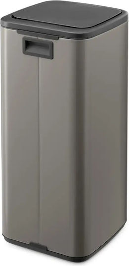 Brabantia Bo Touch Plastic Grey Push Waste Bin 30lt