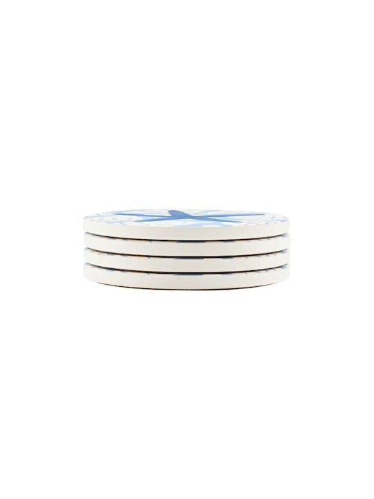 Estia Shell Shore Σουβέρ Κεραμικό με Βάση 10.3x10.3cm 4τμχ Estia Shell Shore Σουβέρ Κεραμικό με Βάση 10.3x10.3cm 4τμχ