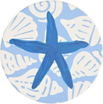 Estia Shell Shore Untersetzer Keramik mit Gestell 10,3x10,3cm 4 Stück