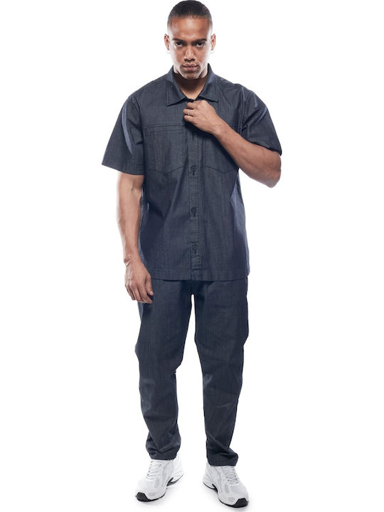 Overshirt Mânecă Lungă Albastră