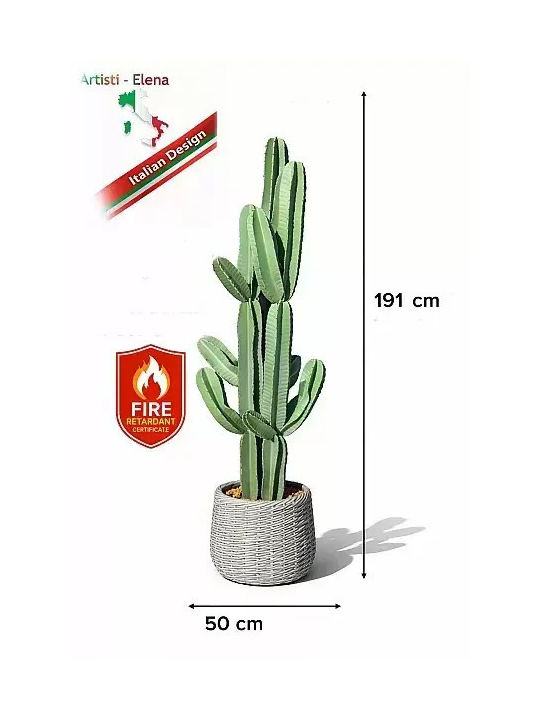 Cactus Artificial Opuntia 191cm Ghiveci Modern Eva